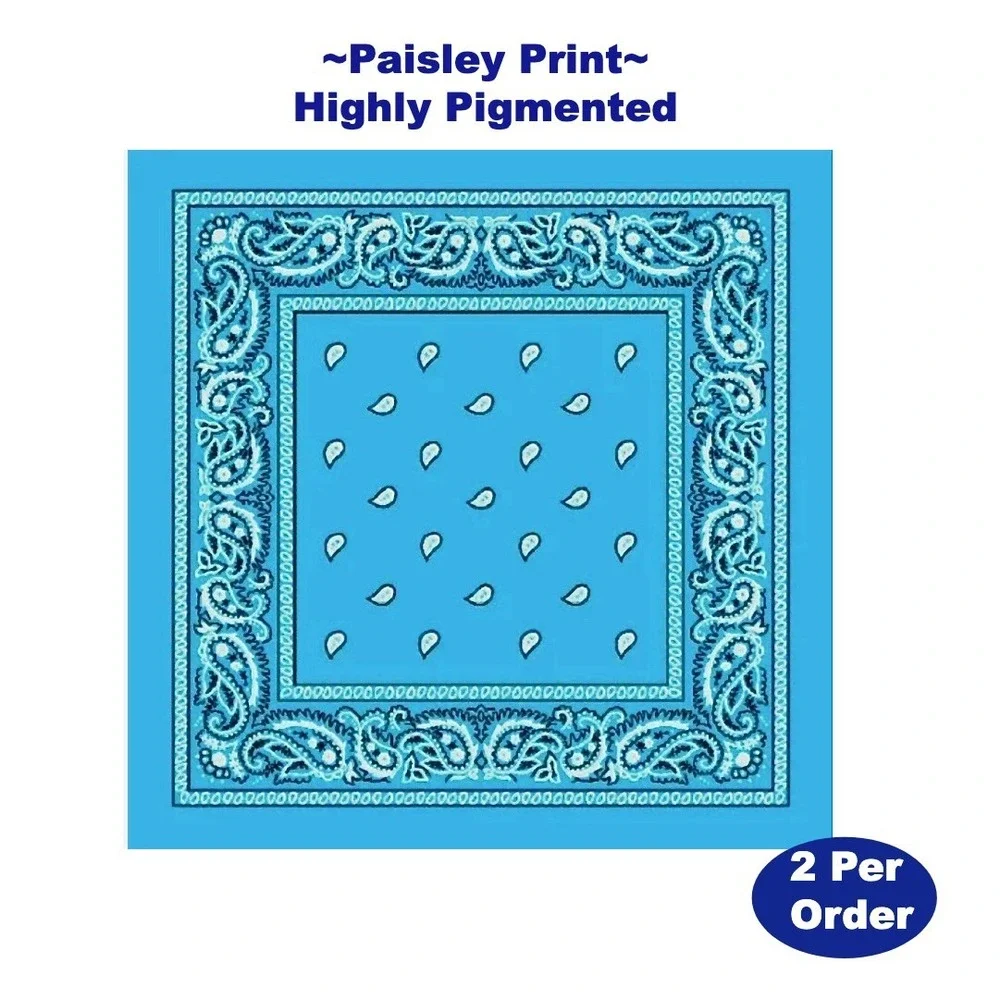 Paisley Bandana Scarf Head Wrap Face Covering 22